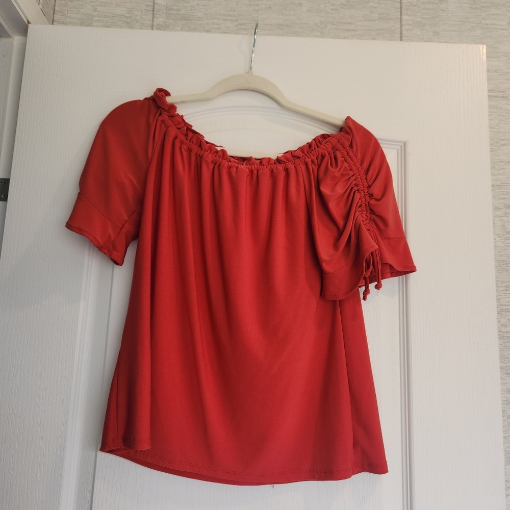 Daytrip Elegant Red Blouse Size S EUC